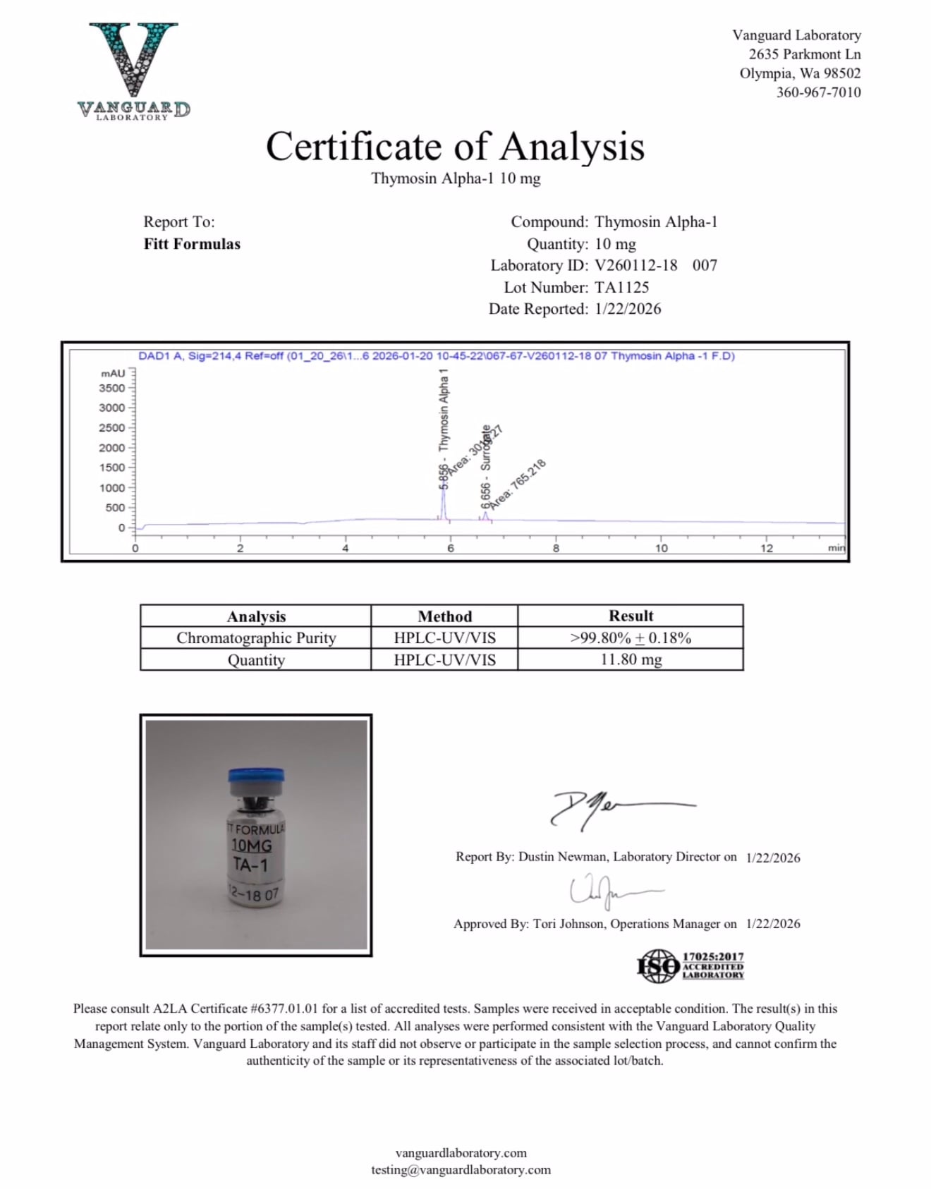 TA-1 10mg Thymosin Alpha One Research Peptide - Image 2