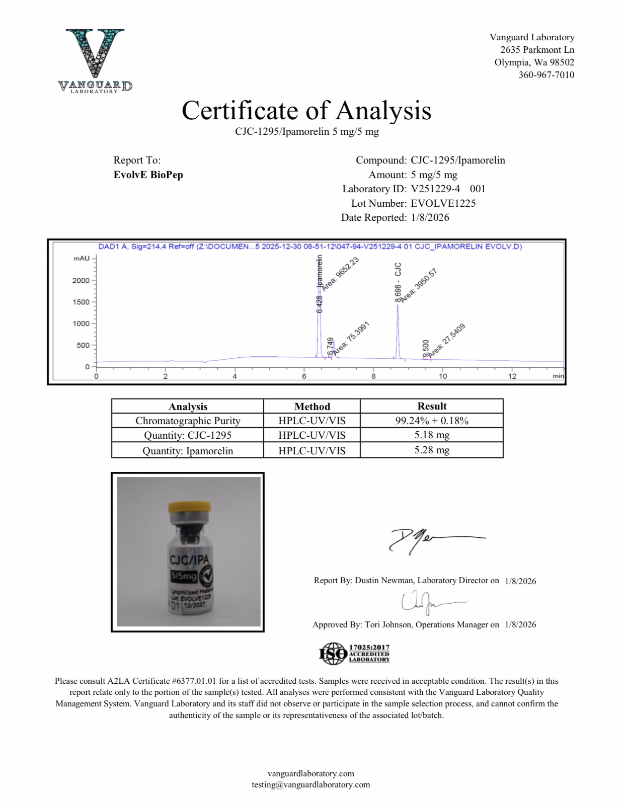 CJC-1295 (noDac)/Ipamorelin GHRoute™️ 5/5mg Research Peptide - Image 2